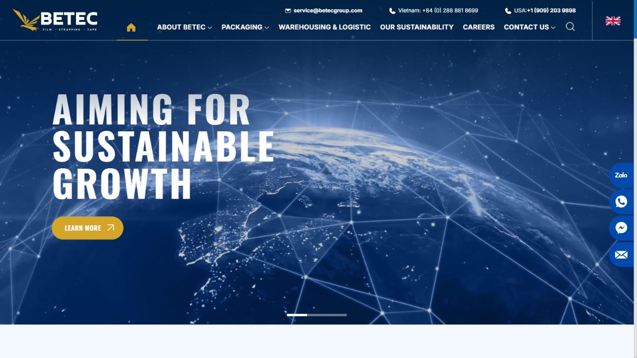 Betec Group website preview