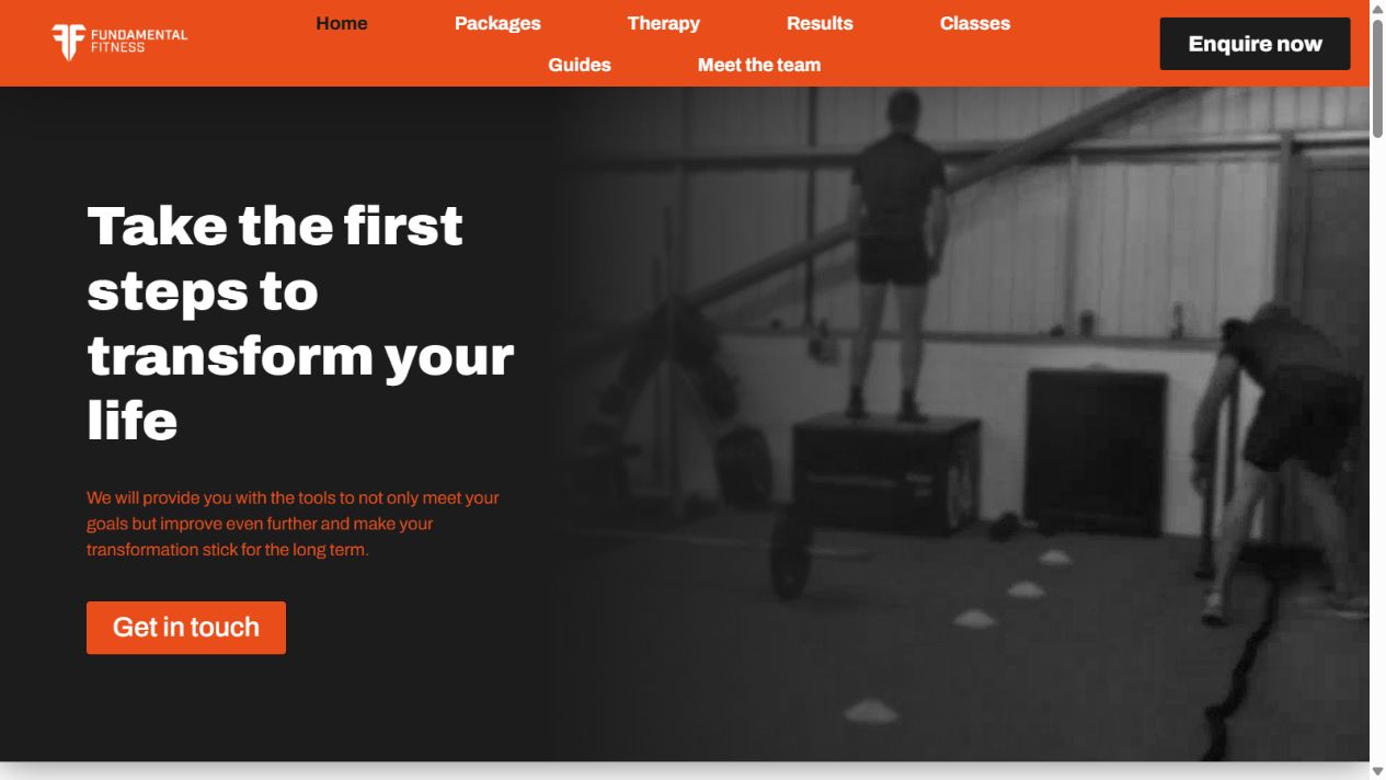 Fundamental Fitness website preview
