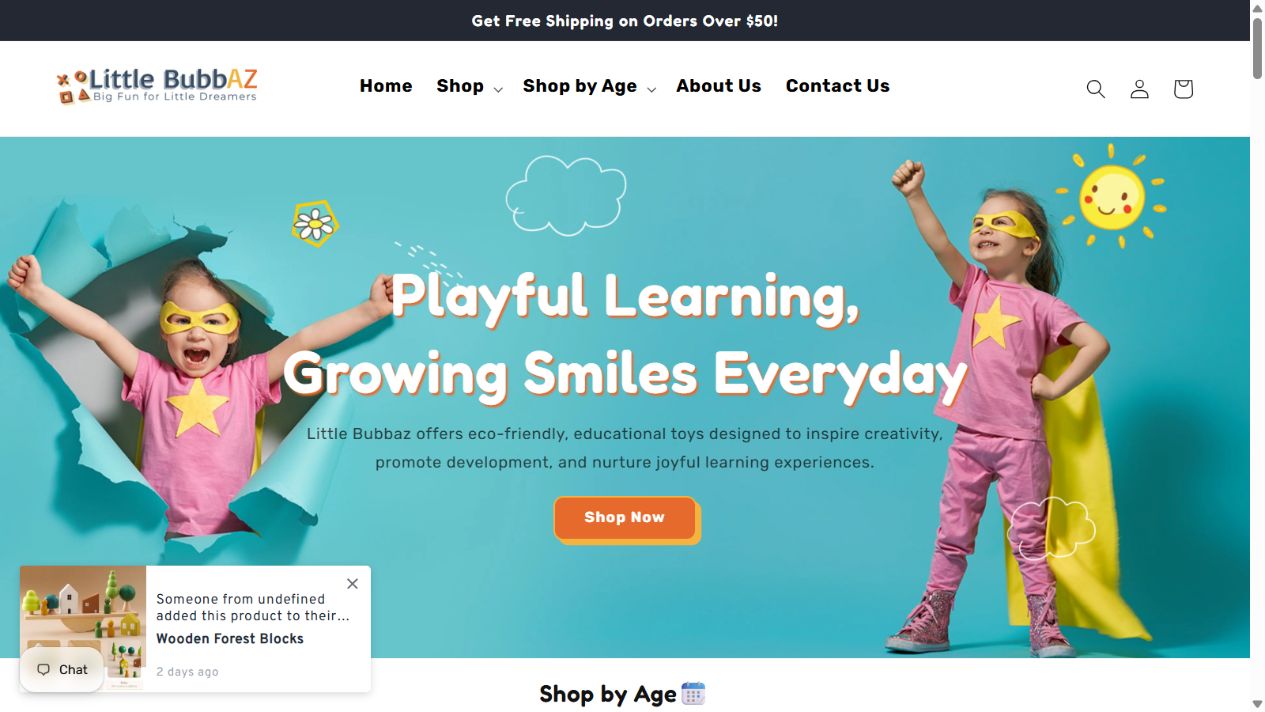 Little Bubbaz website preview
