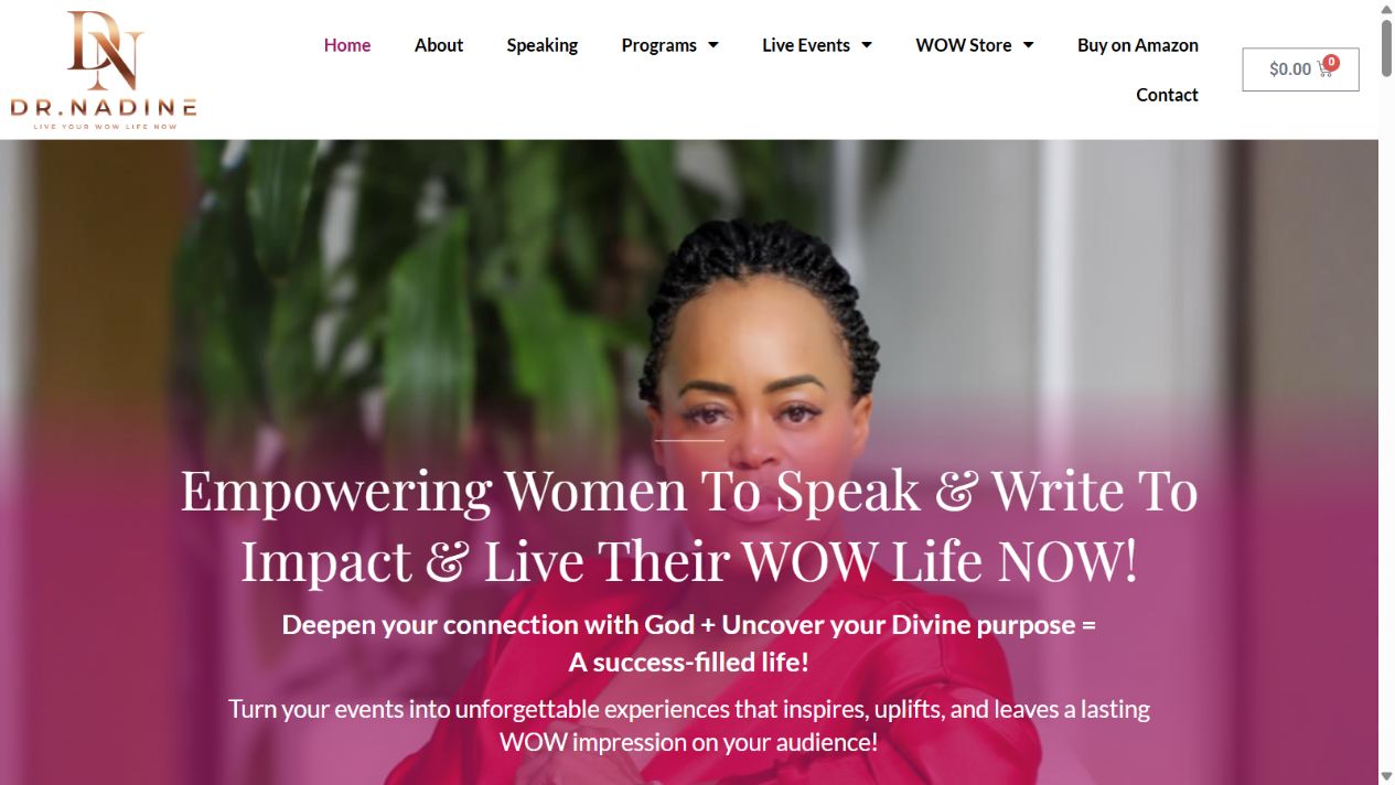 Nadine Collins website preview