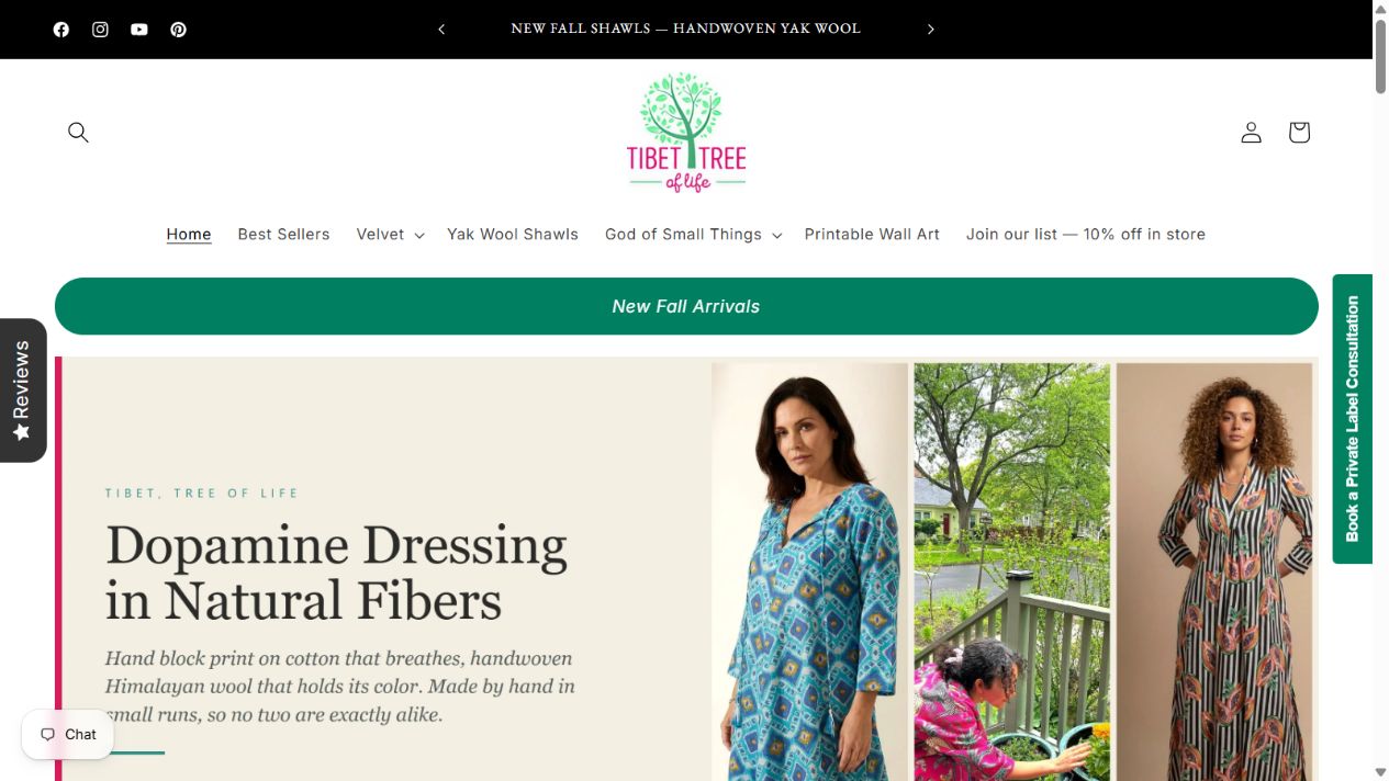 Tibet Tree of Life website preview
